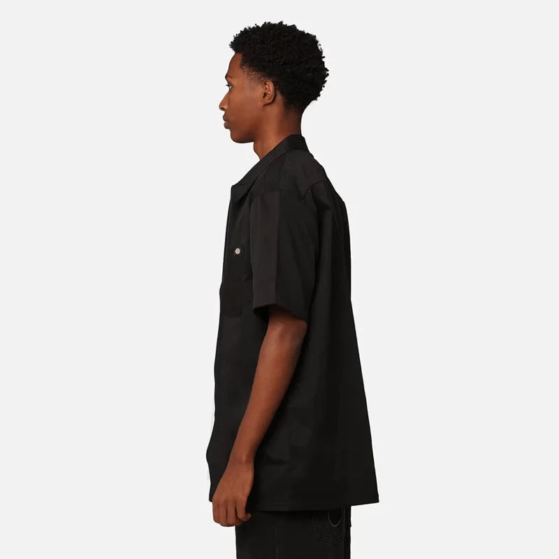 D-G6 (Dickies 1574 short sleeve zip-through work shirt black) 12495096