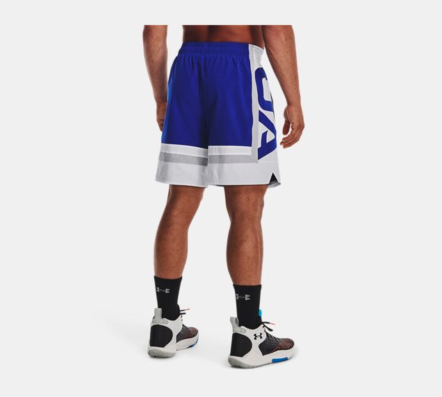 UAA-W9 (Under armour mens baseline woven shorts II royal/white) 423934 –  Otahuhu Shoes