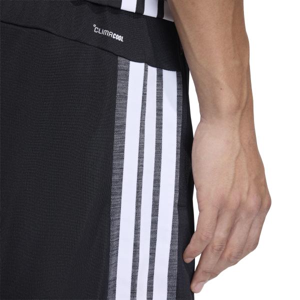 AA-H30 (Adidas workout essentials all set 3-stripes knit shorts black/white) 22692646