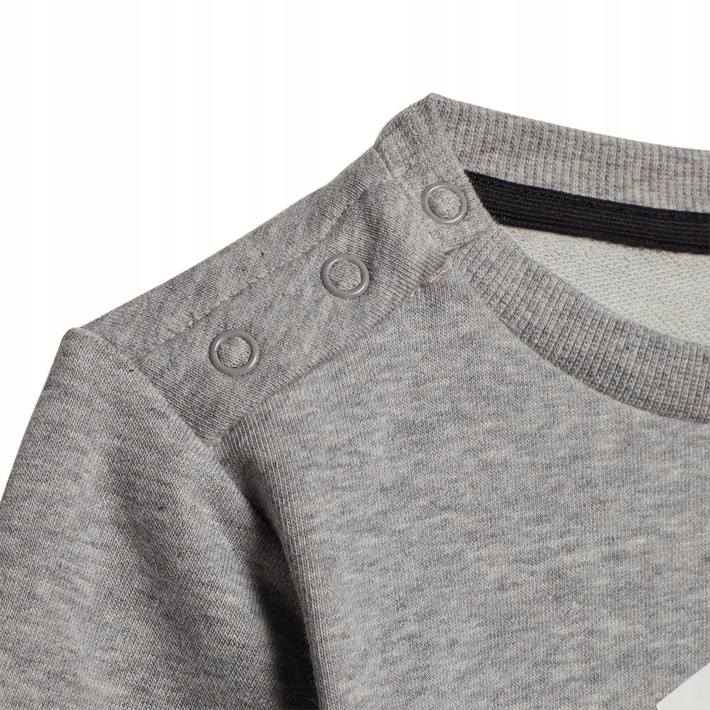 AA-R23 (Adidas badge of sport french terry crew & jogger set heather grey/white) 42493370