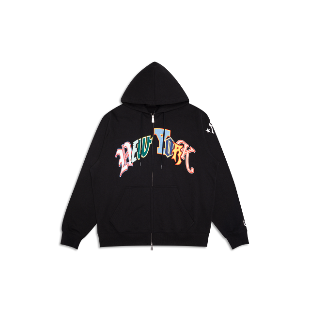 NEA-B14 (New era multi letter new york yankees 2-way zip hoodie black) 42698000