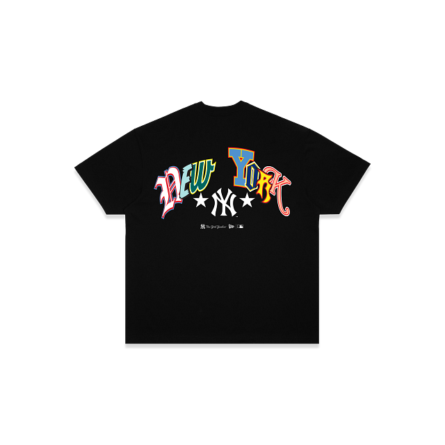 NEA-X13 (New era multi letter new york yankees short sleeve t-shirt black) 42694500