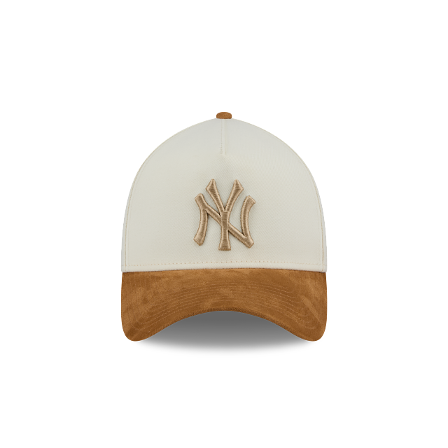 NEC-U61 (New era 3930 A frame flexfit 2 tone wheat suede new york yankees hat chrome white/wheat) 32593070