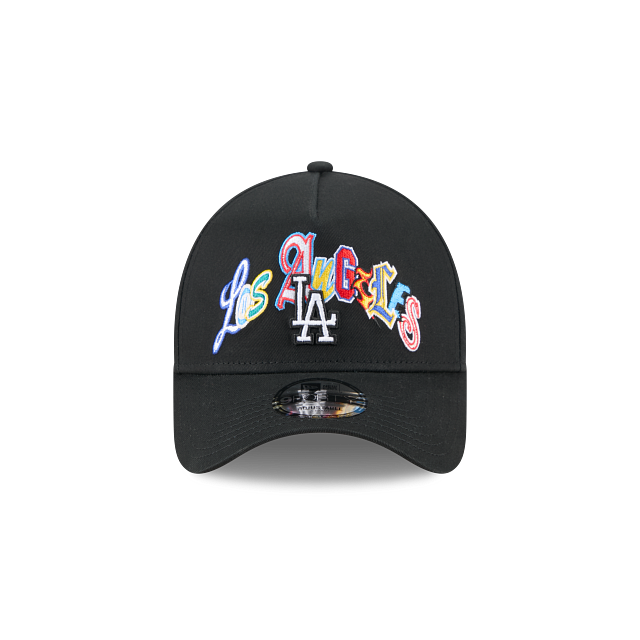 NEC-D73 (New era 940 A frame lifestyle trend pop multi letter los angeles dodgers snapback black/grey UV osfm) 42692890