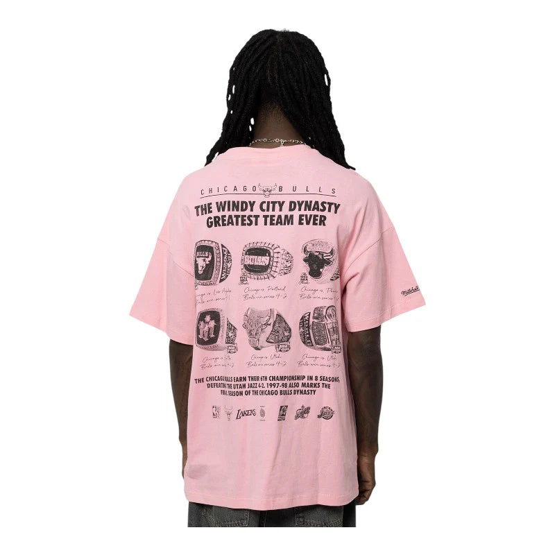 MNA-L44 (Mitchell & ness signature dynasty tee bulls soft pink) 72593478