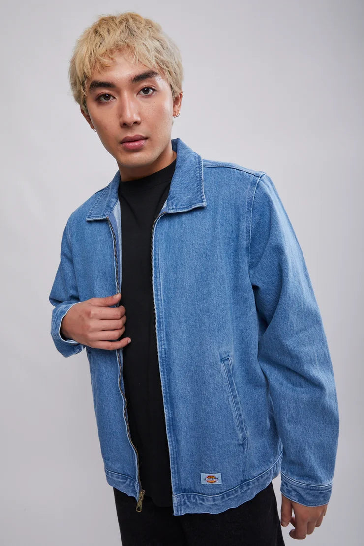 D-A6 (Dickies eisenhower denim unlined garage jacket light indigo) 62396955 DICKIES