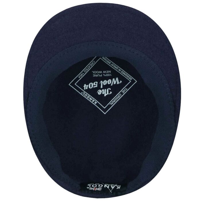 K-K (Kangol 504 Cheese cutter flat wool dark blue) 92594695