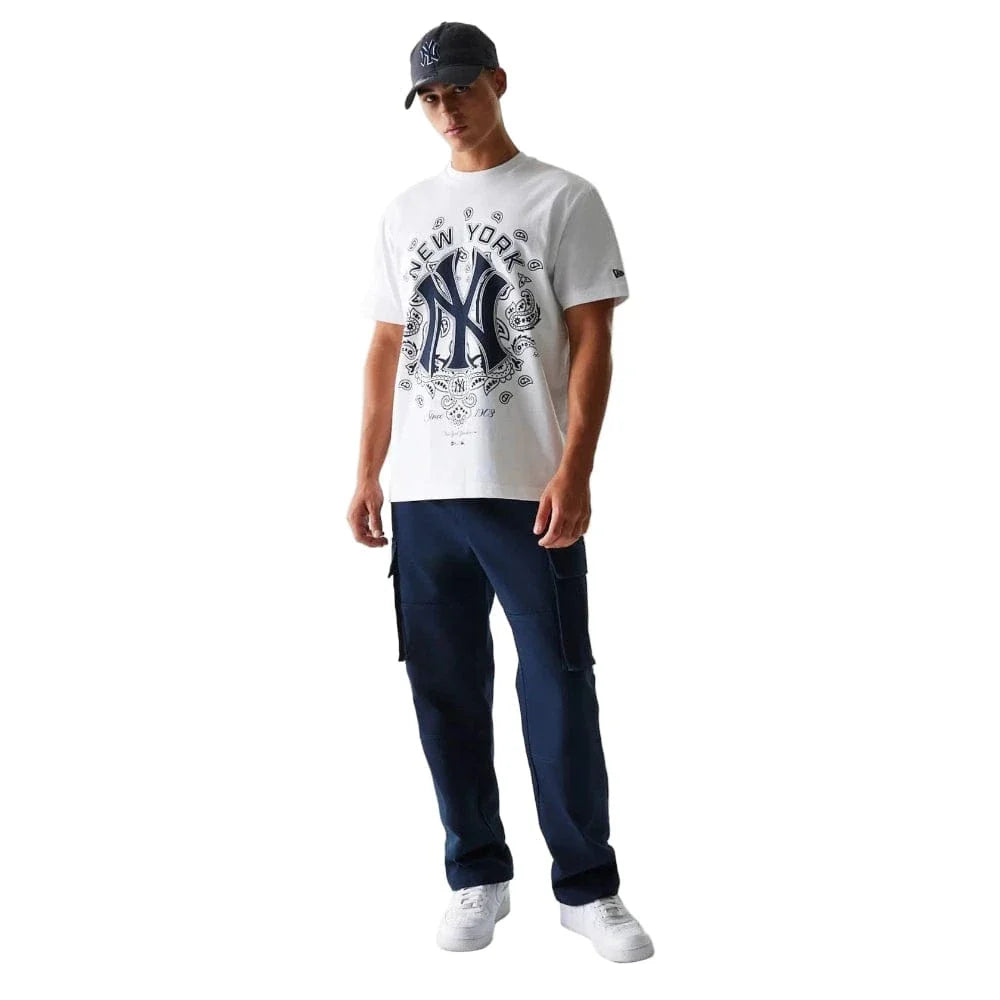 NEA-D12 (New era mlb oversize new york yankees paisley tee white) 92594000