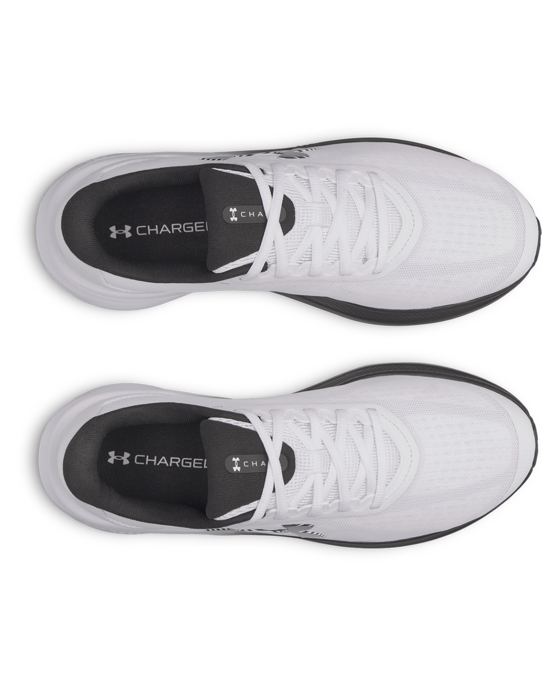 UA-Y8 (Under armour mens charged + chase running shoes white/black) 72695652