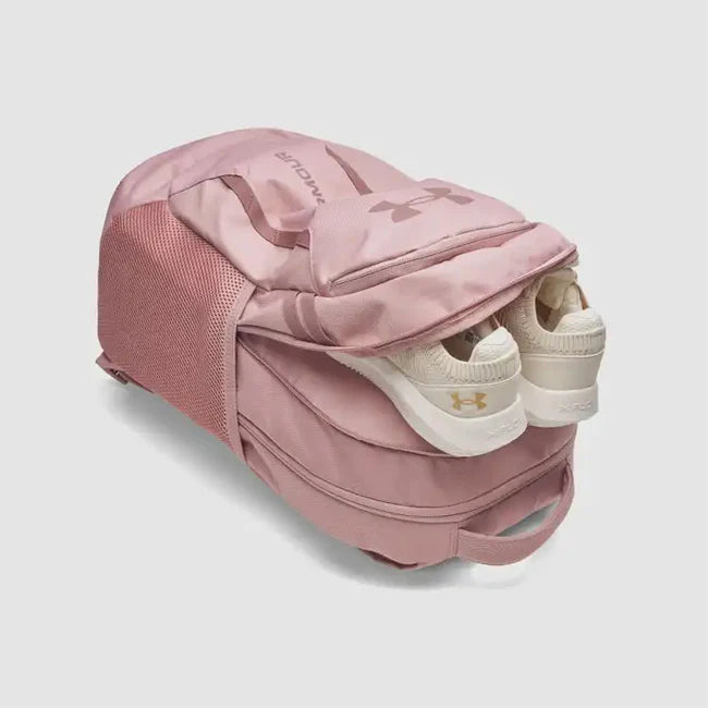 UAE-U14 (Under armour unisex hustle 6.0 backpack tourmaline pink/maroon mist) 112593913