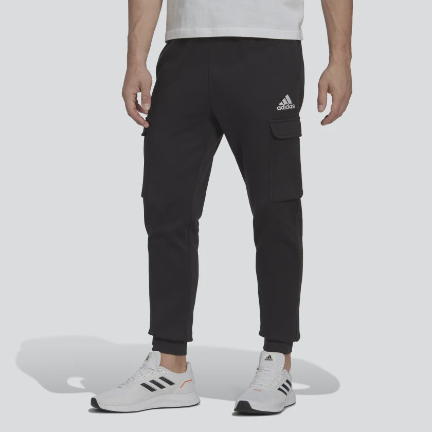 AA-D15 (Adidas fleece cargo pants black/whi – Otahuhu Shoes
