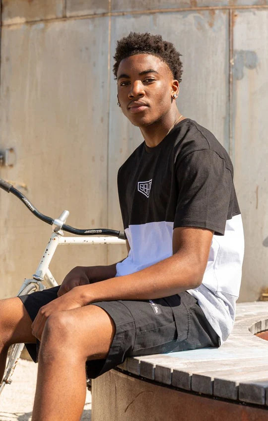 ILA-E (Ilabb mens classic tee triple black/white/grey) 22393043 ILABB