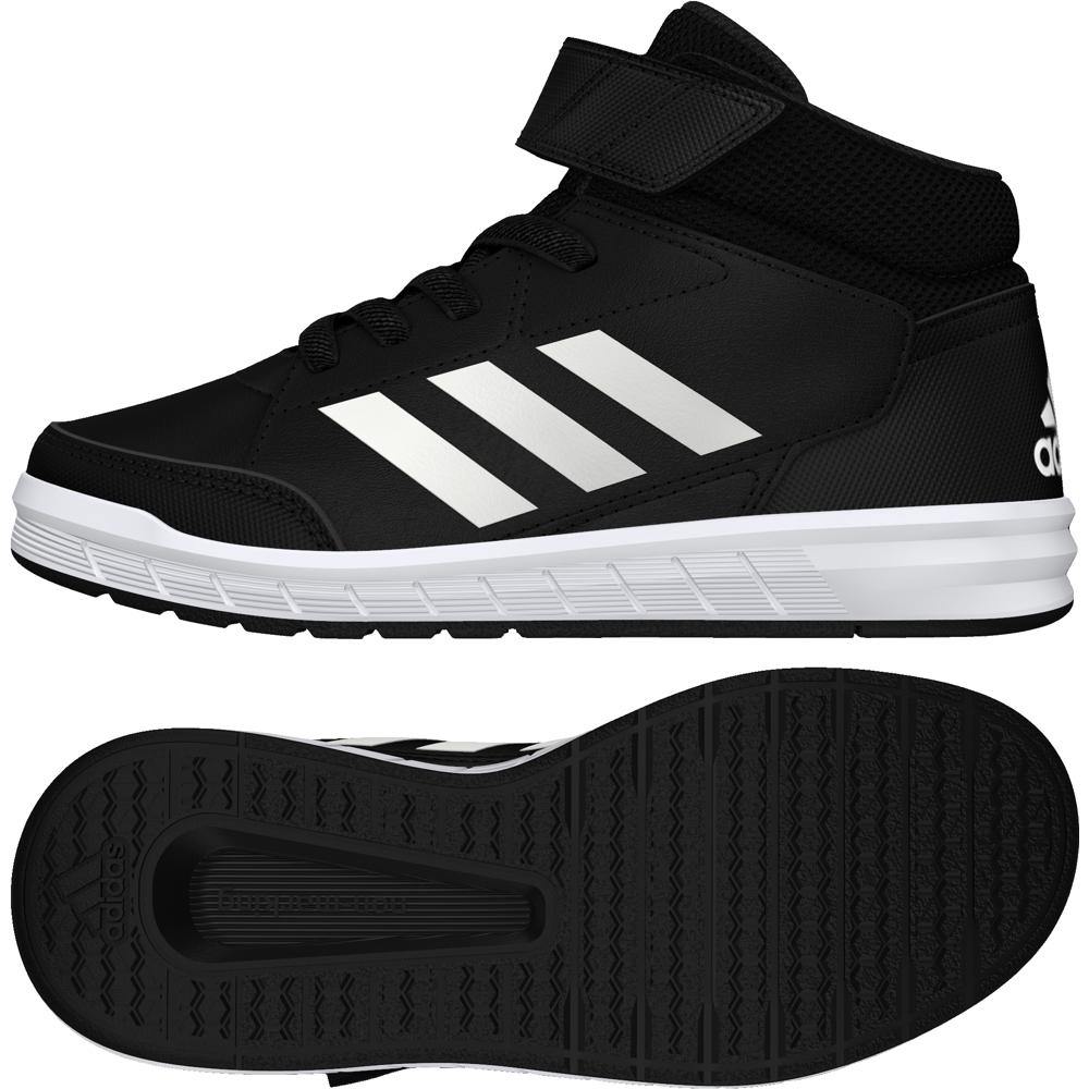 A-Y55 (Adidas altasport mid kids black/white) 71994095 – Otahuhu Shoes