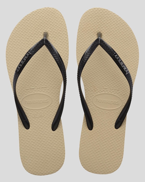 HA-WX6 (Slim logo metallic 2181 sand grey/black) 112192200 HAVAIANAS