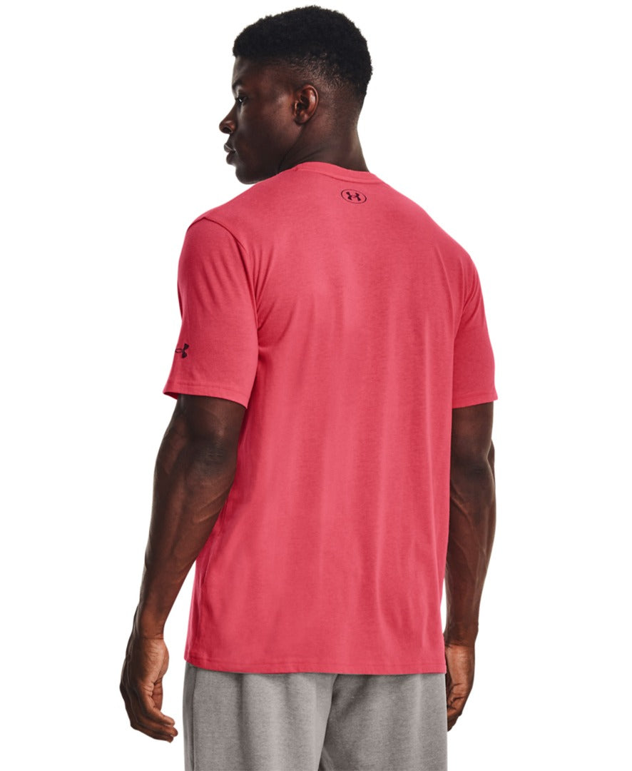 UAA-S8 (Under armour project rock brahma bull short sleeve tee calypso/dark maroon) 112292173 UNDER ARMOUR