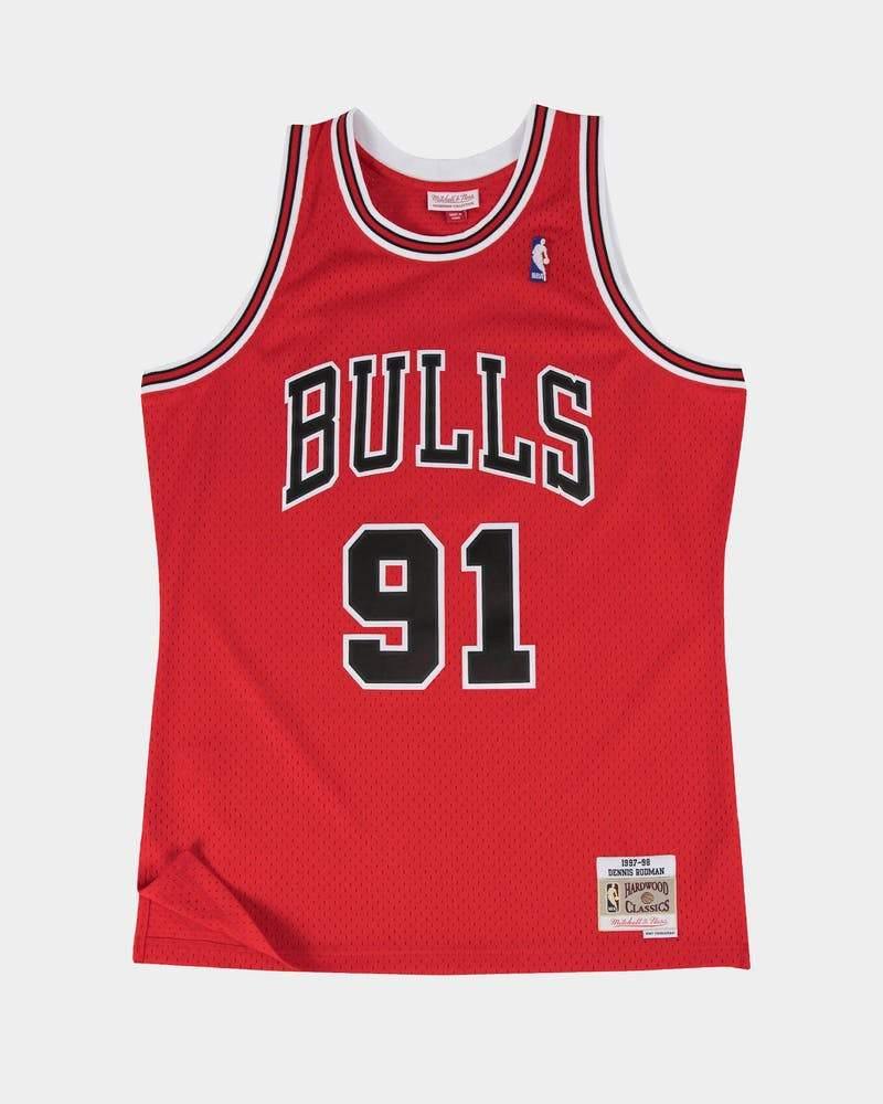 MNA-A8 (Swingman jersey bulls rodman 97-98 road red) 122098260 - Otahuhu Shoes