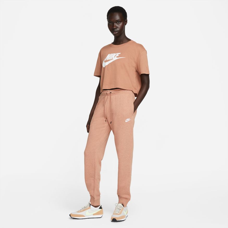 NA-S37 (Womes nike sportswear essential fleece pant mineral clay/white) 52294348 NIKE