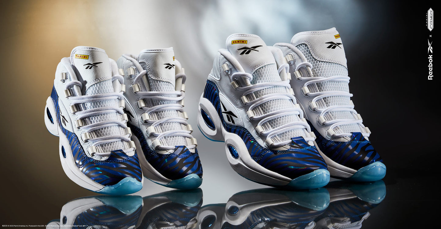 R-W13 (Panini Question Mid Basketball Shoes Ftwr White / Classic Cobalt / Core Black) 123915300 REEBOK