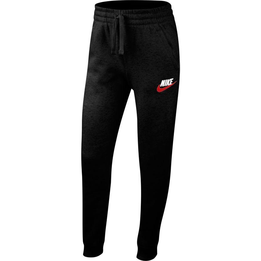 NA-L31 (B nike sportswear club fleece jogger pant black/university red) 72192558 - Otahuhu Shoes