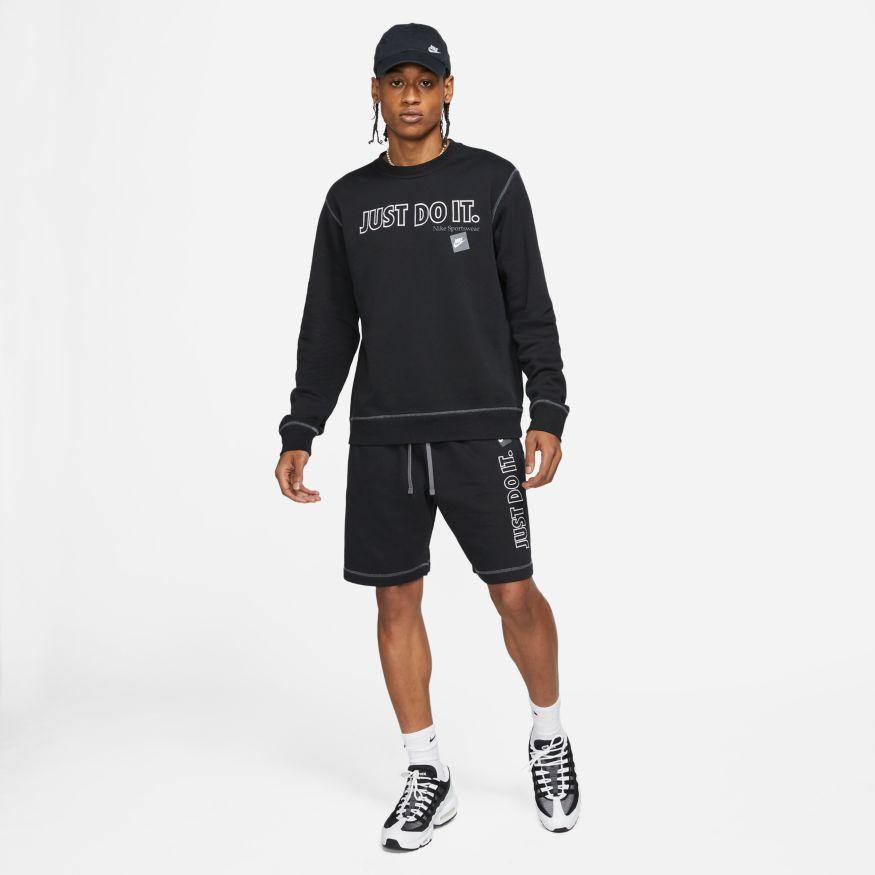 NA-Y31 (M nike sportswear just do it crew black/white) 72194348 - Otahuhu Shoes