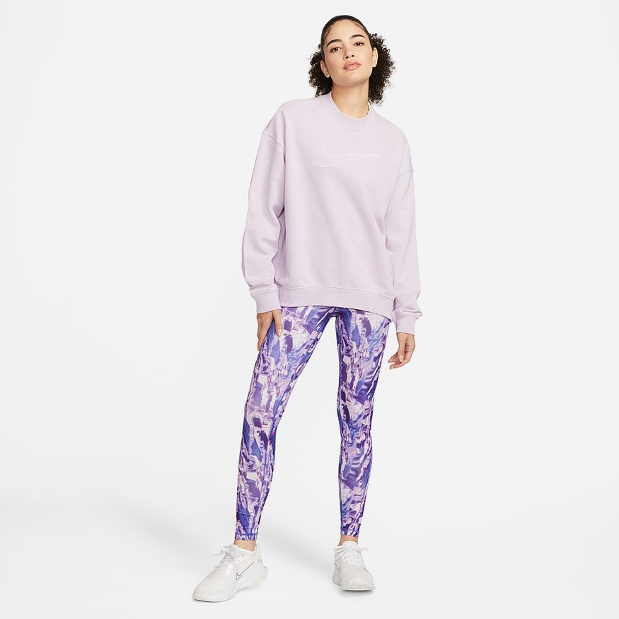 NA-I38 (Women nike essentials drifit get fit crew purple/doll/white) 72295115 NIKE