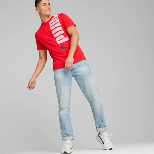 PA-Y7 (Puma essentials + logo lab tee for all time red/black) 32292250 PUMA