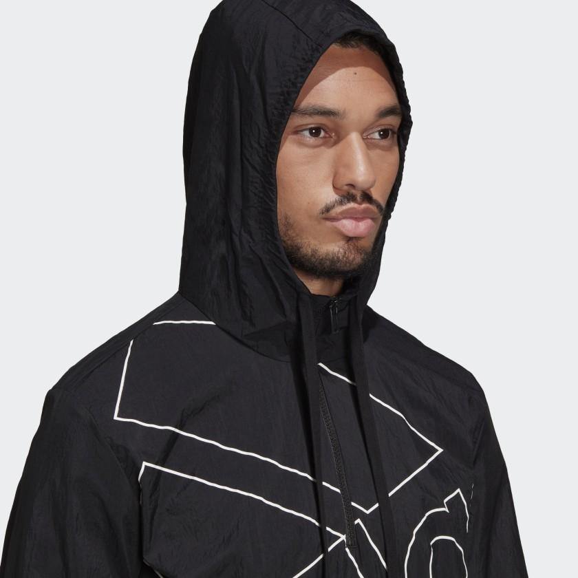 AA-Q10 (M essential giant logo windbreakerblack/white) 62196140 - Otahuhu Shoes