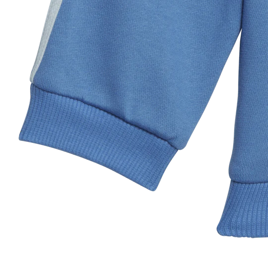 AA-X18 (Adidas infant 3 stripe full zip fleece jogger set blue fusion/white ) 32393585 ADIDAS