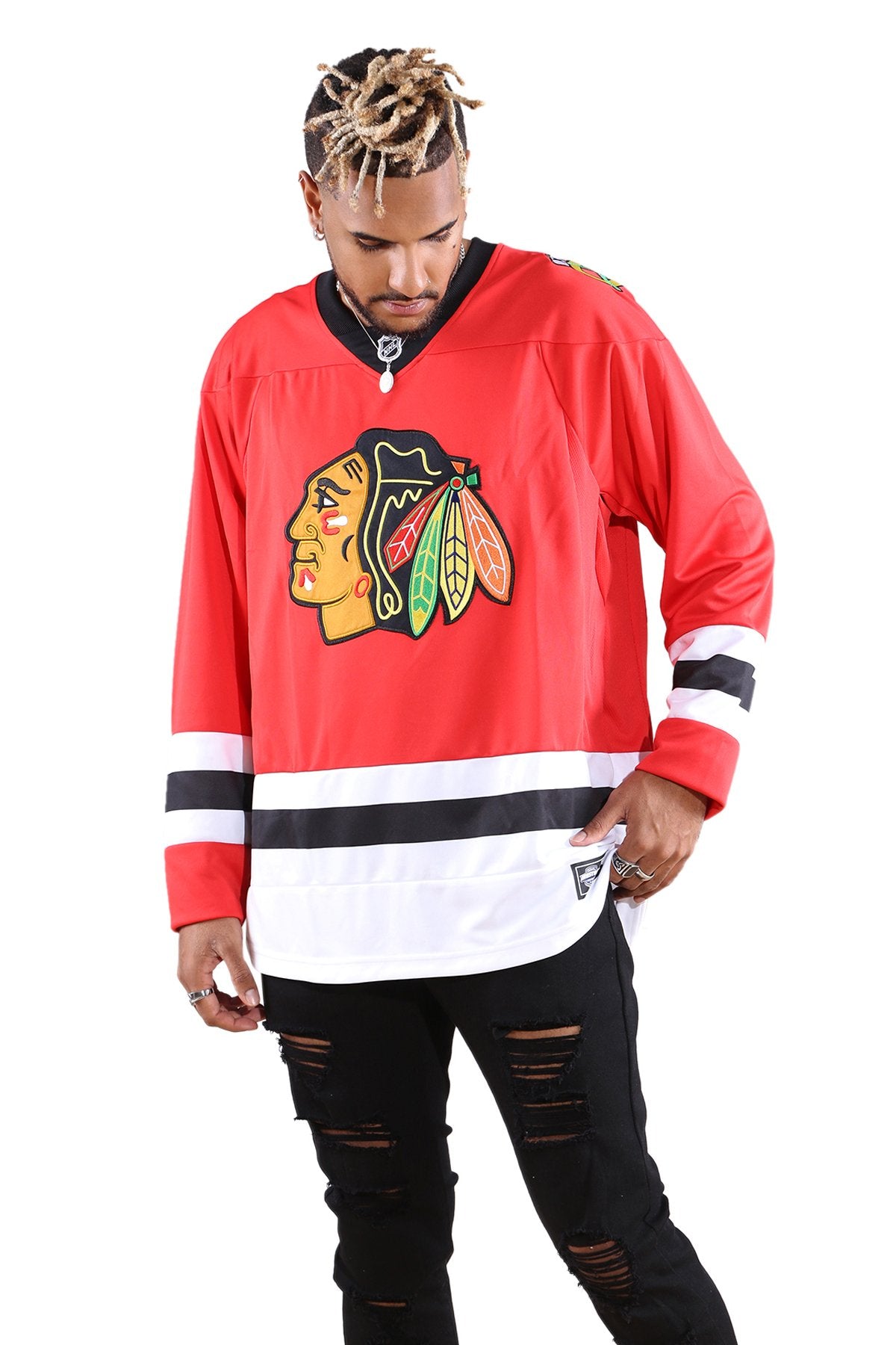 MJA-Y2 (Nhl replica jersey blackhawks mars red) 22196521 MAJESTIC