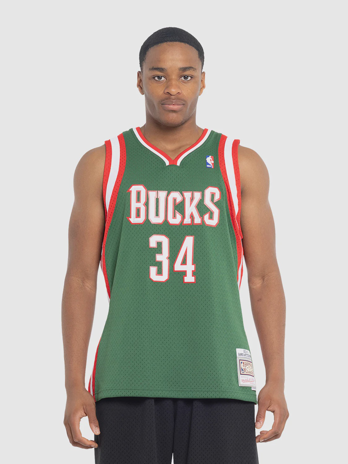 Mitchell and Ness Bucks Giannis '13-14 Authentic Road Jersey