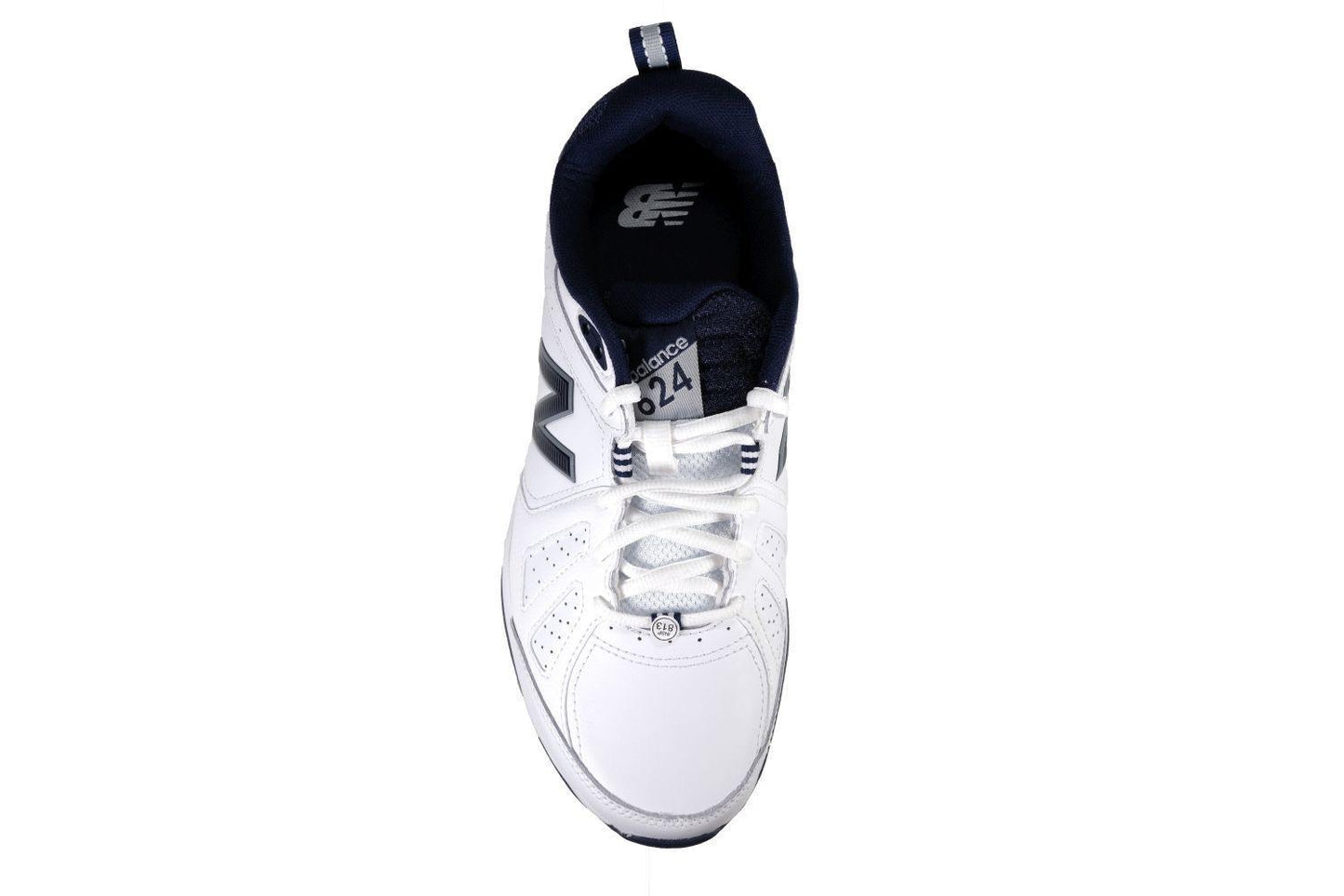 NB-G7 (White/navy 6E width) 32196570 - Otahuhu Shoes