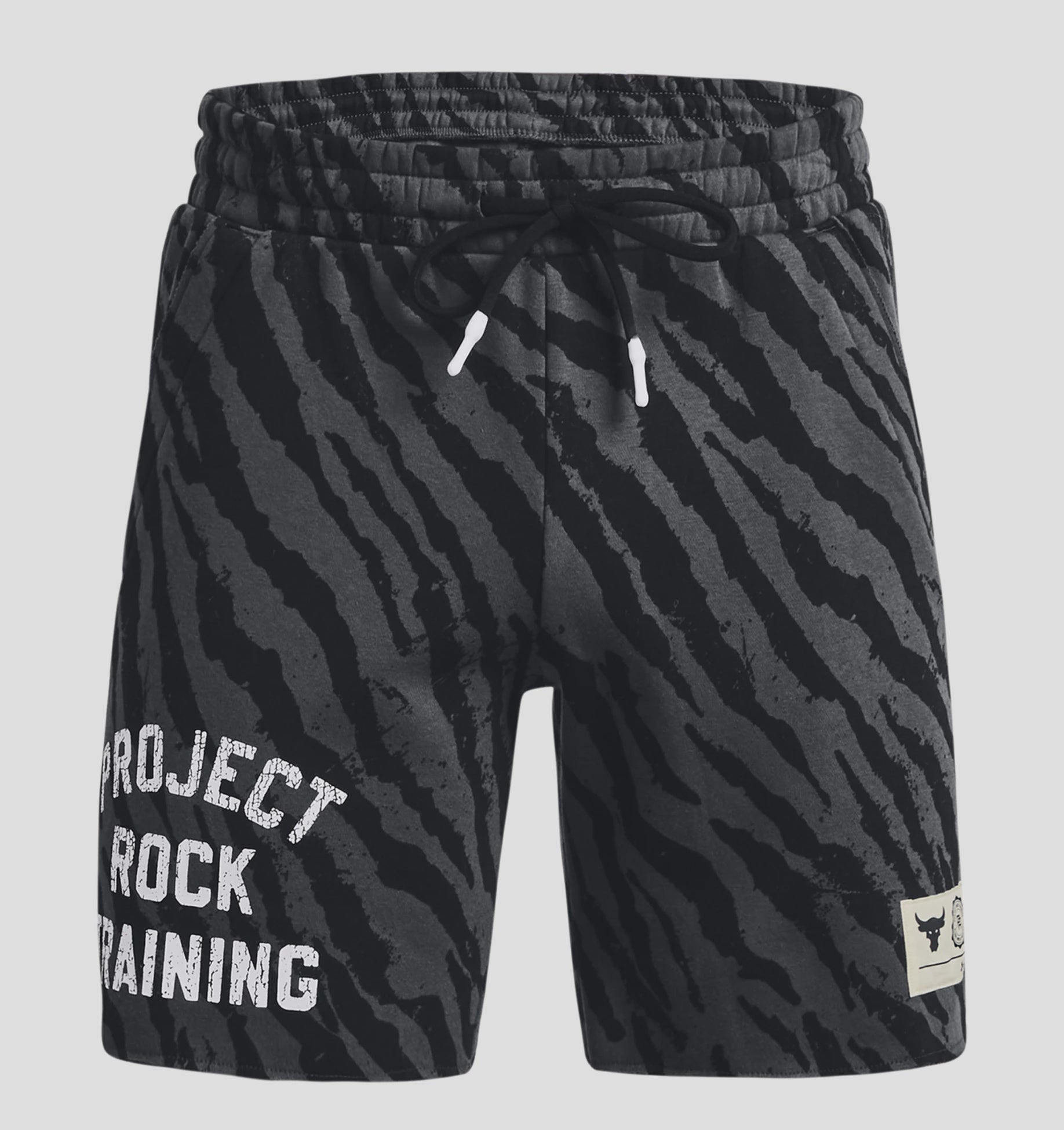 UAA N9 Under armour mens project rock rival printed shorts black white 32293913