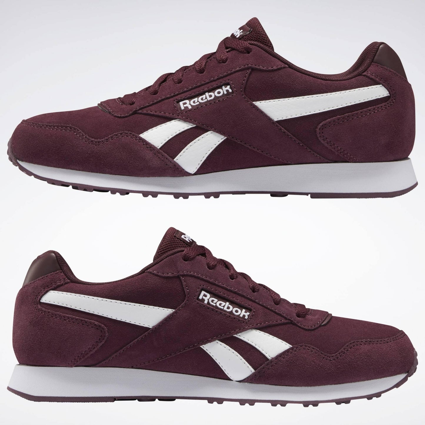 R-U11 (Reebok royal glide maroon/white/maroon) 112096140 - Otahuhu Shoes