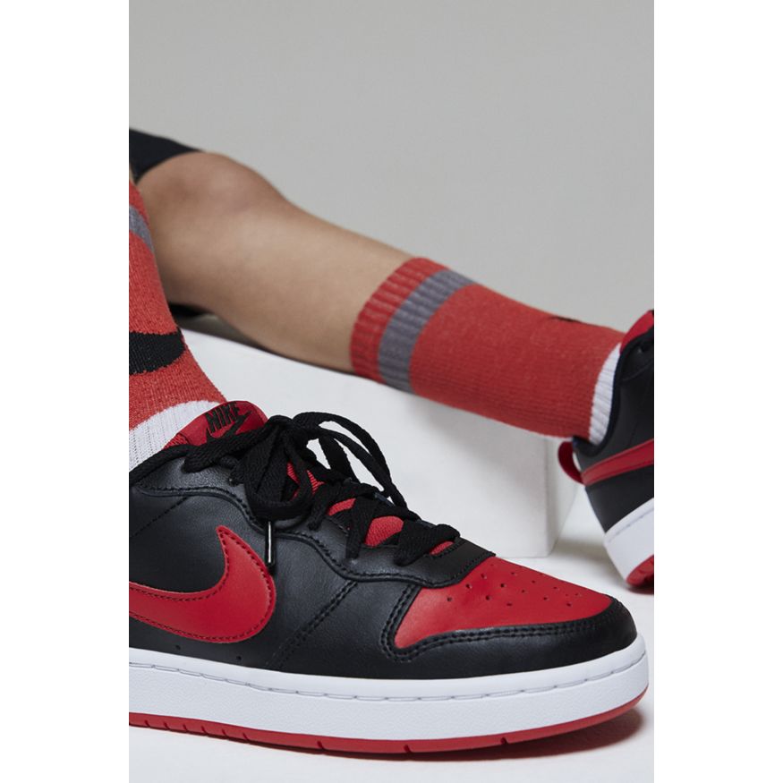 N-Q133 (Nike Court Borough Low 2 black/university red/white) 12394092 NIKE