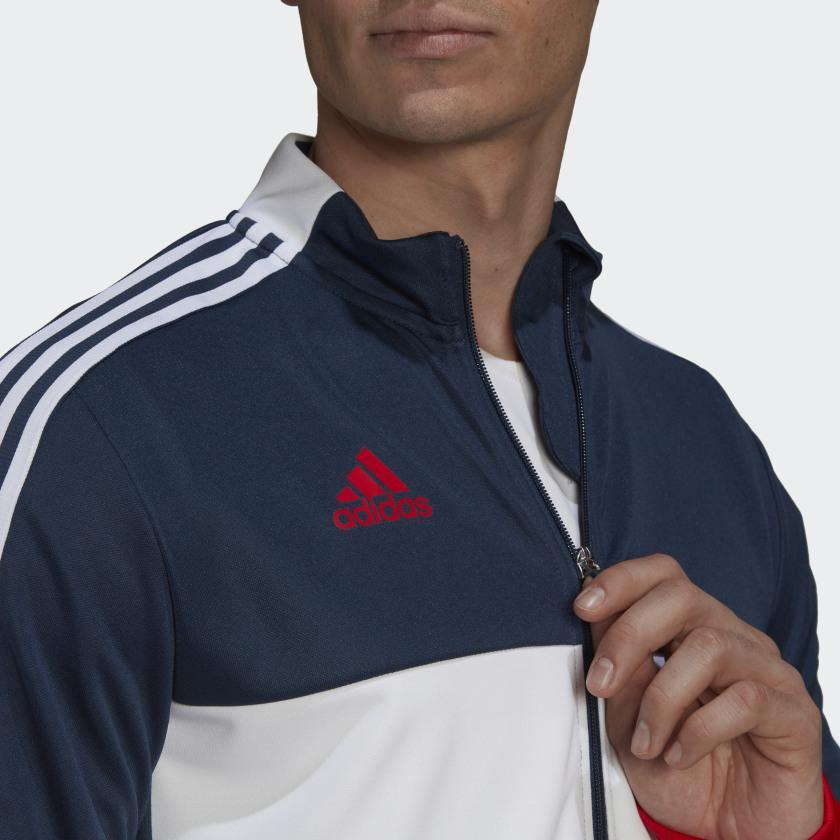 AA-L10 (Tiro track jacket crew navy/vivid red) 52195115 - Otahuhu Shoes