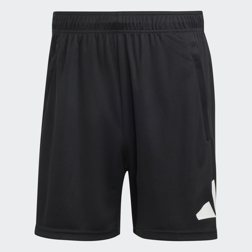 AA-S18 (Adidas train essential logo training shorts black/white) 22392560 ADIDAS