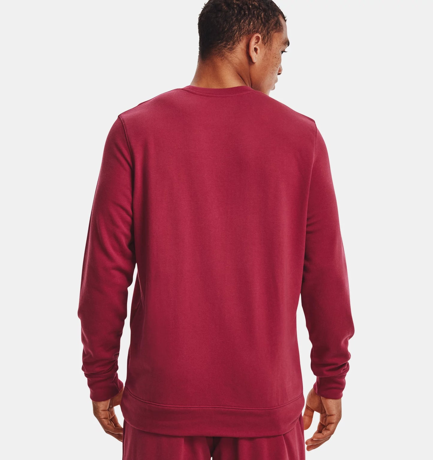 UAA-X7 (Mens rival terry logo crew black/rose/penta pink) 72293043 UNDER ARMOUR