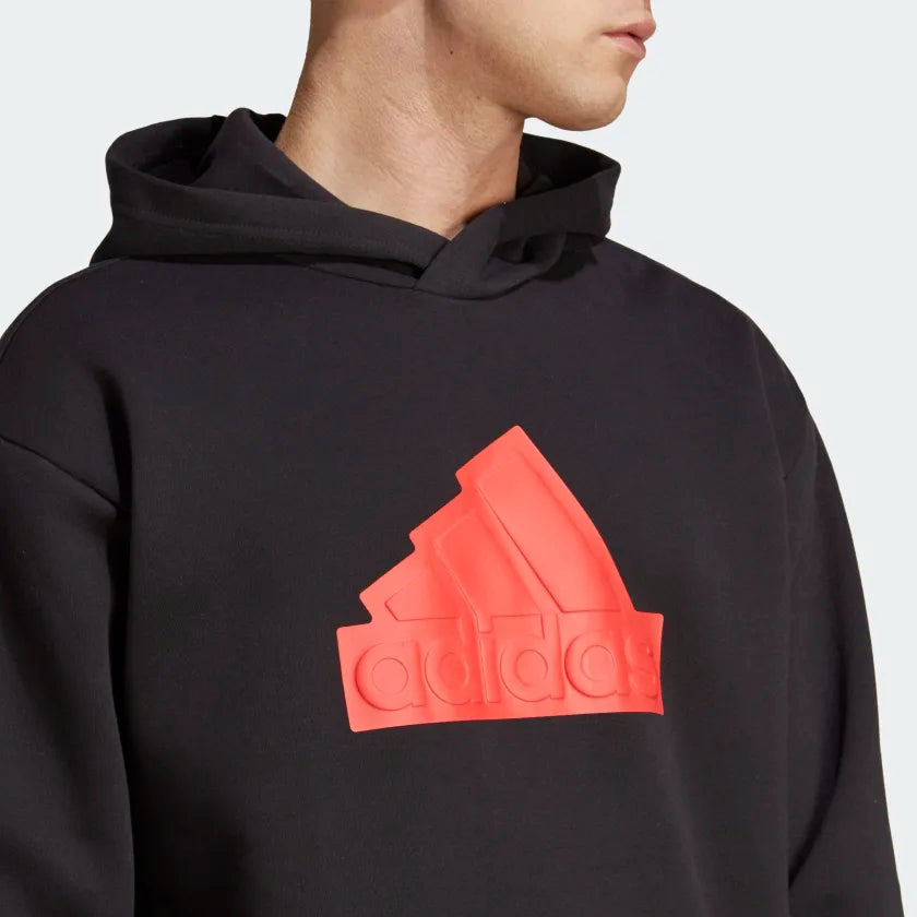 AA-G19 (Adidas future icons badge of sport hoodie black/bright red) 32295630 ADIDAS