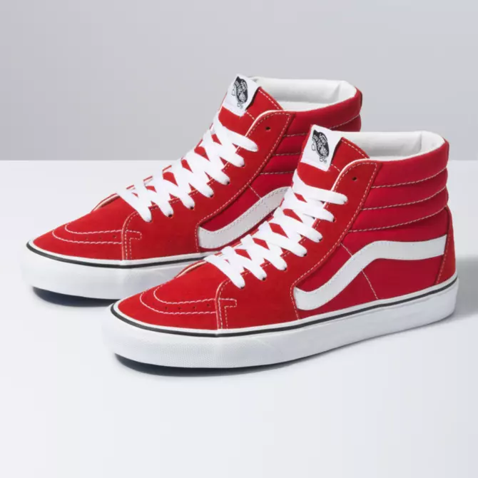 V-I12 (SK8-HI RACING RED/TRU WHT) 111996650 - Otahuhu Shoes