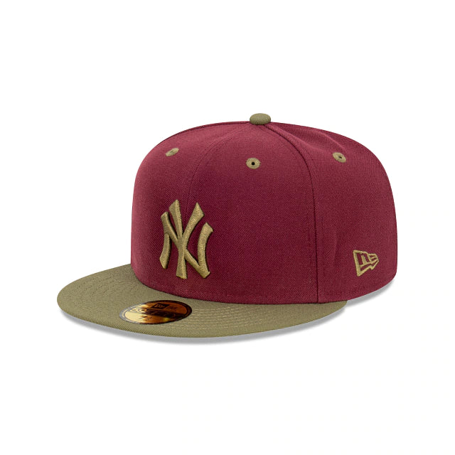 NEC-E42 (5950 New york yankees burgundy nolv world series fitted hat) 92294000 NEW ERA