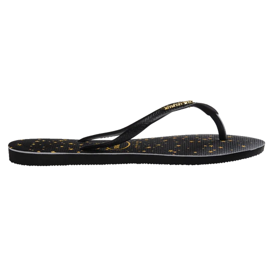 HA-WD7 (Slim logo metallic print 2724 galaxy black/gold) 82292500 HAVAIANAS