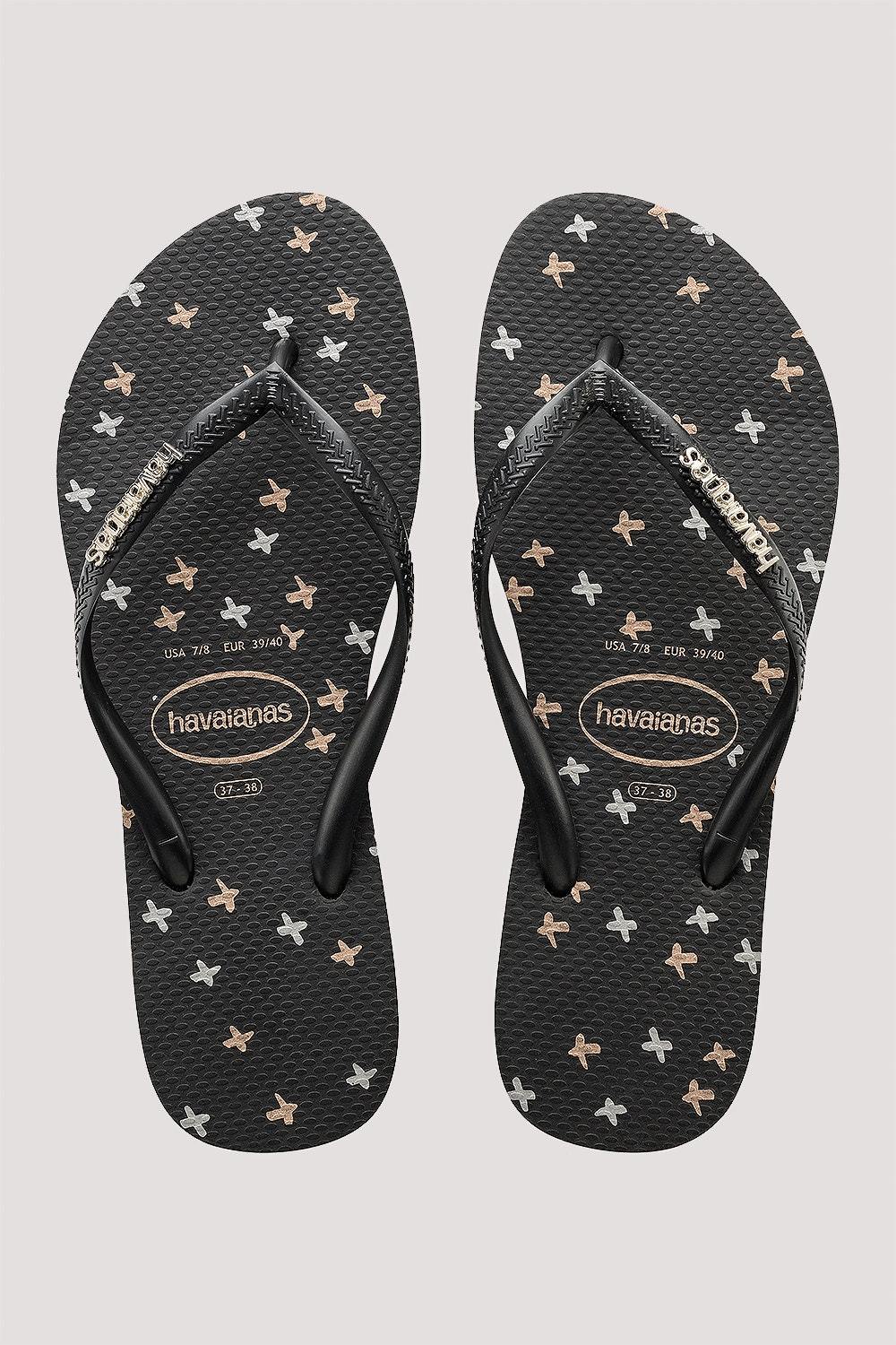 HA-WJ5 (SLIM LOGO METALLIC FINE X BLK) 111892500 - Otahuhu Shoes