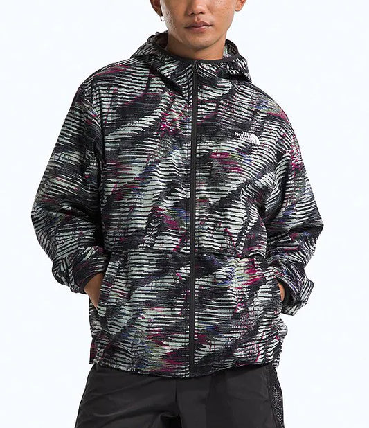 NFA-G5 (The north face easy wind full zip jacket black/beta flash print) 624910870