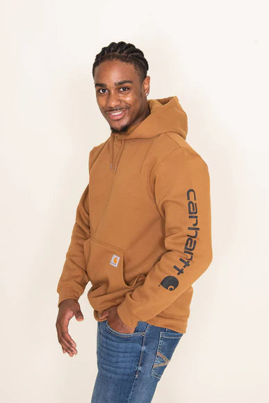 CHA-M3 (Carhartt midweight hooded logo sweatshirt brown) 62496090