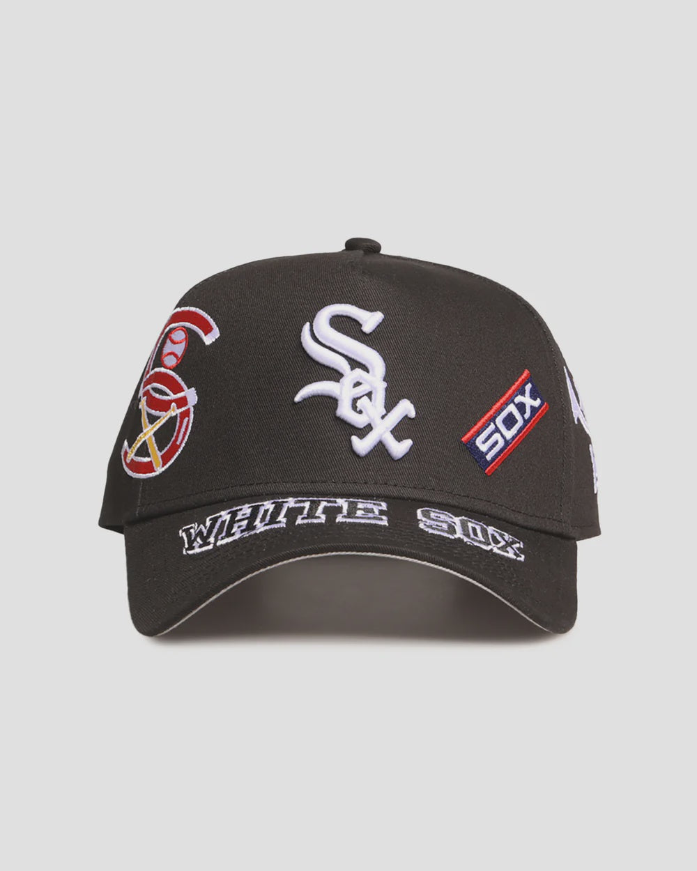 NEC-L69 (New era 940 A frame chicago white sox mlb all over logos snapback in original team colours/grey UV osfm) 102592360