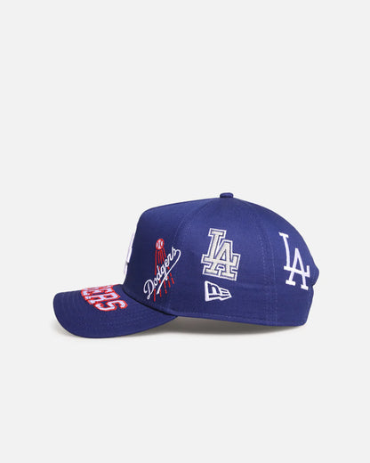 NEC-M69 (New era 940 A frame los angeles dodgers mlb all over logos snapback in original team colours/grey UV osfm) 102592360