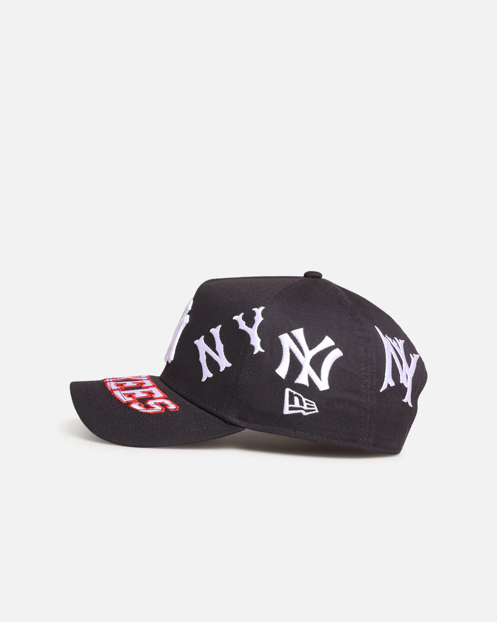 NEC-K69 (New era 940 A frame new york yankees mlb all over logos snapback in original team colours/grey UV osfm) 102592360