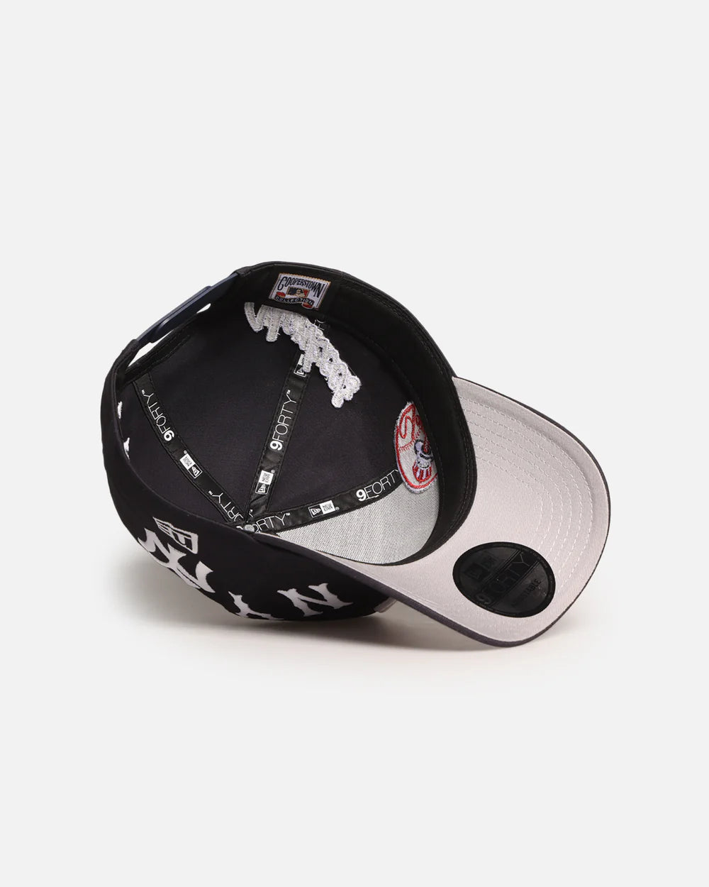 NEC-K69 (New era 940 A frame new york yankees mlb all over logos snapback in original team colours/grey UV osfm) 102592360