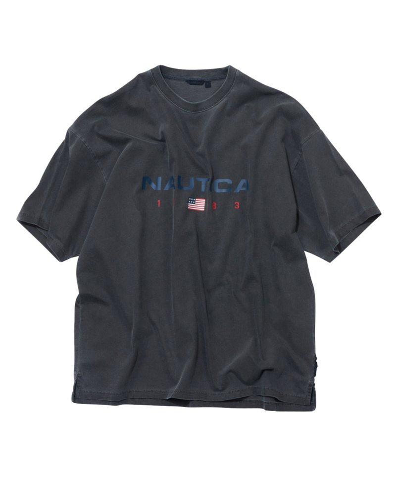 NTA-K16 (Nautica 83 flag pigment short sleeve t-shirt charcoal) 62694783