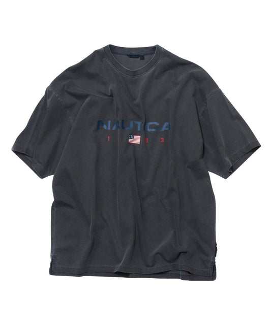 NTA-K16 (Nautica 83 flag pigment short sleeve t-shirt charcoal) 62694783